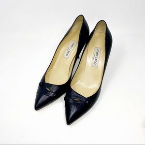 🚨FINAL🚨Jimmy CHOO Black Leather Button Pumps Size 40🚨FINAL PRICEDROP🚨